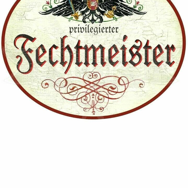 KuK Nostalgie Holzschild "Fechtmeister" (Größe: 28x34)
