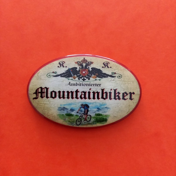 Nostalgie KuK Flaschenöffner Magnet Ambitionierter Mountainbiker