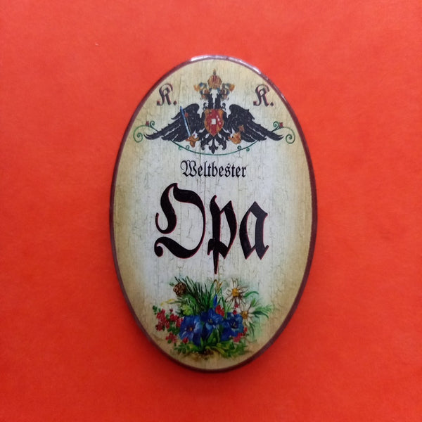 Nostalgie KuK Flaschenöffner Magnet Weltbester Opa