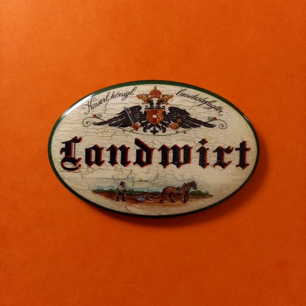 Nostalgie KuK Flaschenöffner Magnet Landwirt