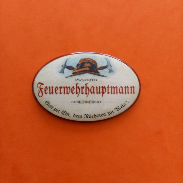 Nostalgie KuK Flaschenöffner Magnet Geprüfter Feuerwehrhauptmann Gott Zur Ehr