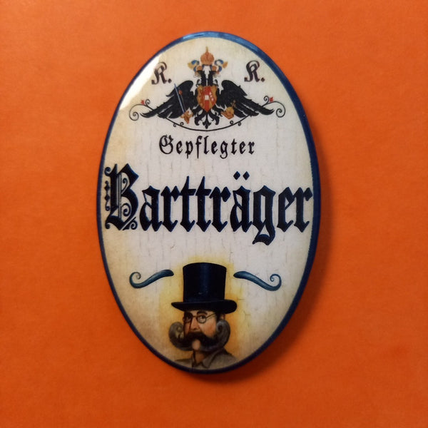 Nostalgie KuK Flaschenöffner Magnet Gepflegter Bartträger
