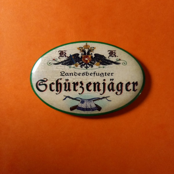 Nostalgie KuK Flaschenöffner Magnet Landesbefugter Schürzenjäger