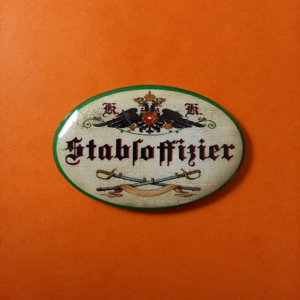 Nostalgie KuK Flaschenöffner Magnet Stabsoffizier