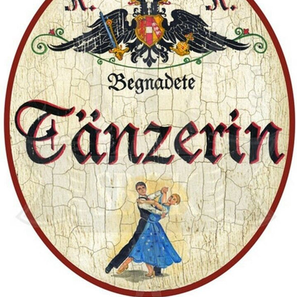 KuK Nostalgie Holzschild "Tänzerin"