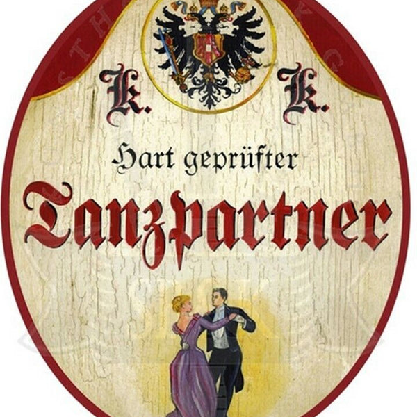 KuK Nostalgie Holzschild "Tanzpartner"