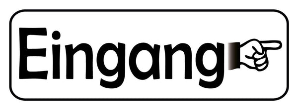 Schild Eingang Hinein Entance Geschäft Lokal Haus Gebäude 27 x 10 Blech od. Holz