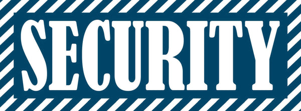 Schild Security Sicherheitsdienst Ordner Kontrolle 27 x 10 Blech od. Holz