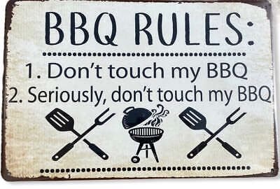 Nostalgie Vintage Blech BBQ Rules  30x20 12082