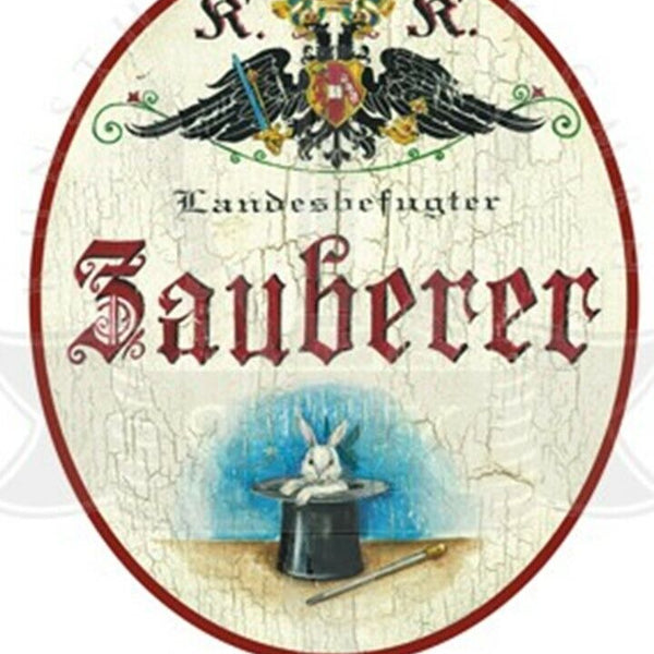 KuK Nostalgie Holzschild "Zauberer"