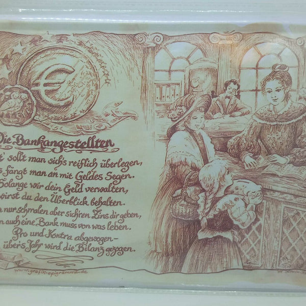 Nostalgie Vintage Retro Schild Spruch die Bankangestellten 30x20 cm 60238