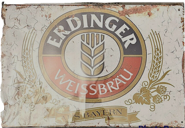 Nostalgie Vintage Retro Blechschild "Erdinger Weißbräu" 30x20    700002