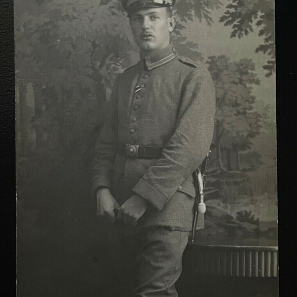 Porträt Soldat Uniform Bart Schirmmütze Tietz München Militär Krieg 402453