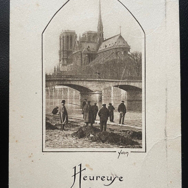 Heureuse année Frohes neues Jahr Notre Dame Kirche Paris Frankreich 400593 TH D