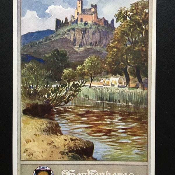 Deutscher Schulverein - Senftenberg - Burgruine - Künstlerkarte 16025 TH