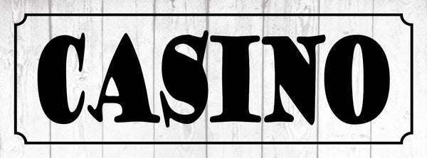 Schild Casino Spiel Kasino Bank Glücksspiel Roulette Poker 27x10 Blech od.Holz