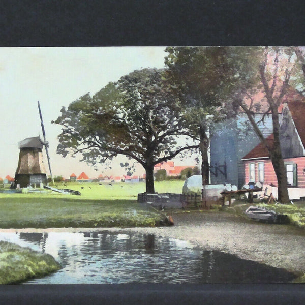 Windmühle Fluss Kühe Haus JW 402950 F