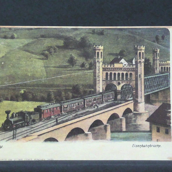 Passau Eisenbahnbrücke Gemälde JW 402943 F