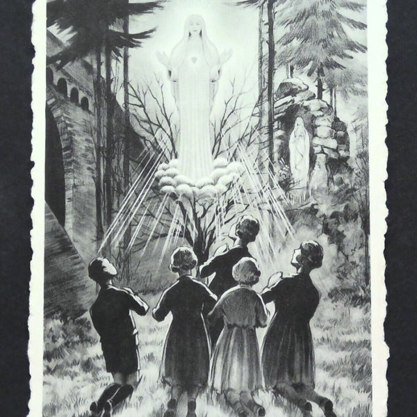 Notre Dame de Beauraing Gemälde Jungfrau Maria Erscheinung Kinder JW 500276 F
