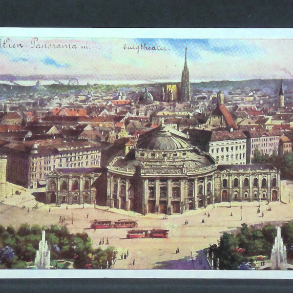 Wien Panorama mit Burgtheater Luftbild Gemälde JW 500180 F