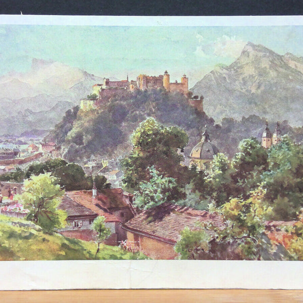 Salzburg vom Mozarthäuschen aus Hohensalzburg2 Gemälde JW 650309 C