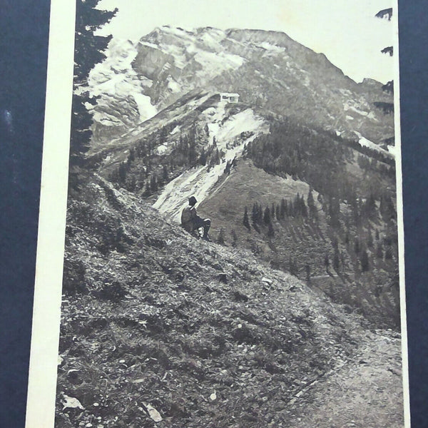 Der Hohe Göll Purtschellerhaus Section Sonneberg Mann in den Bergen JW 650289 C