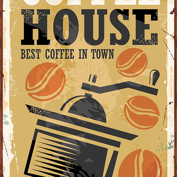 Schild Spruch Coffee House Kaffeehaus Best in Town Essen Comic JW