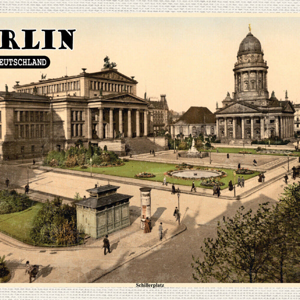 Schild Spruch Berlin Deutschland Schillerplatz Historisch JW