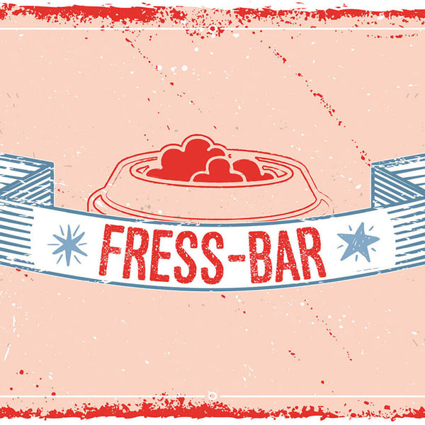 Schild Spruch Fress-Bar Fressnapf Haustier JW