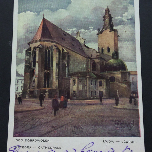 Odo Dobrowolski Lwow Leopol Cathedrale Gemälde JW 650383 C