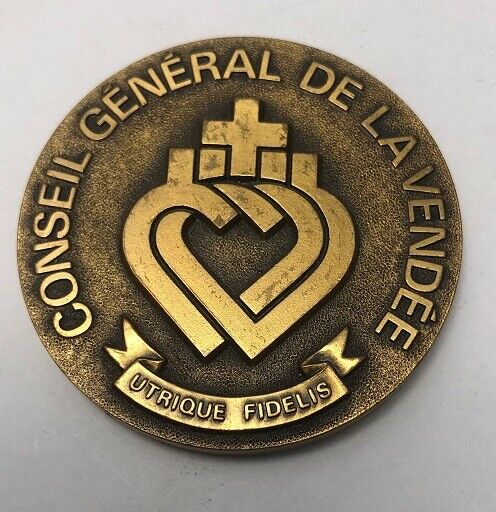 Conseil General de la vendee Utrique Fidelis Bronze Frankreich 5 x 5 cm 31317