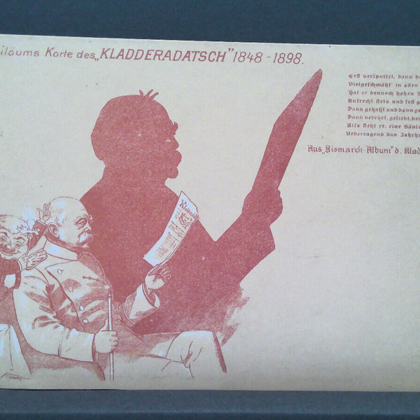 Bismarck Jubiläumskarte des Kladderadatsch 1848-1898 Karikatur JW 500227 C