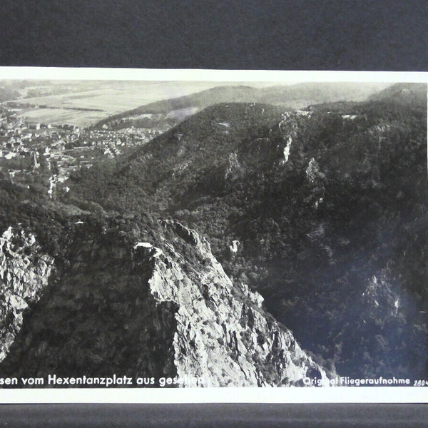 Roßtrappfelsen vom Hexentanzplatz aus gesehen Fliegeraufnahme 40041 jw J