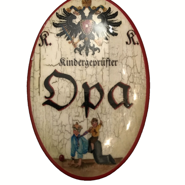 K&K Nostalgie Flaschenöffner Magnet Kindergeprüfter Opa 7x4,5cm