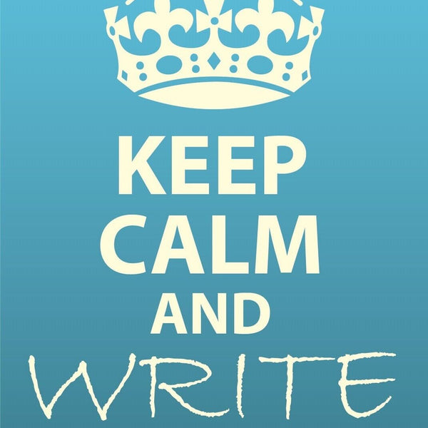 Schild Keep Calm Write On Weiter schreiben 12x18 / 20x30 / 30x40 Blech od. Holz