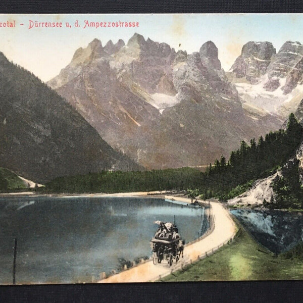 Ampezzotal Dürrensee u.d. Ampezzostrasse Pferdewagen Alpen Italien 400900 TH A
