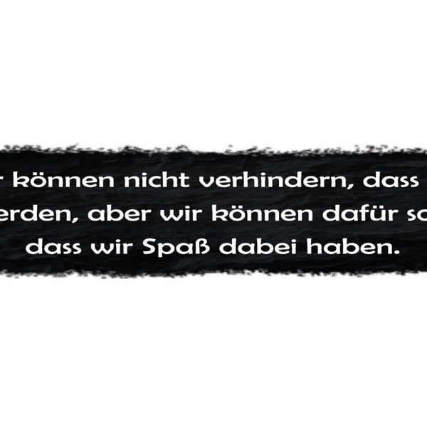 Schild Alt werden Alter Spaß haben Gemeinsam Altern Freude 46 x 10 Blech od.Holz