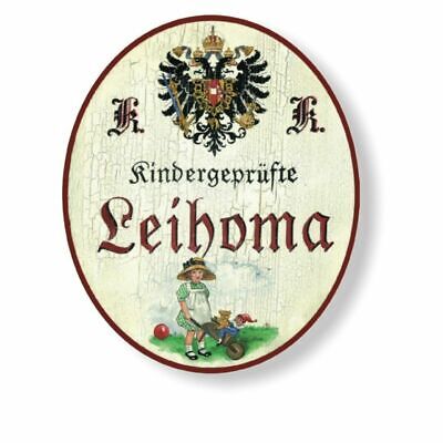 KuK Nostalgie Holzschild kindergeprüfte Leihoma Oma