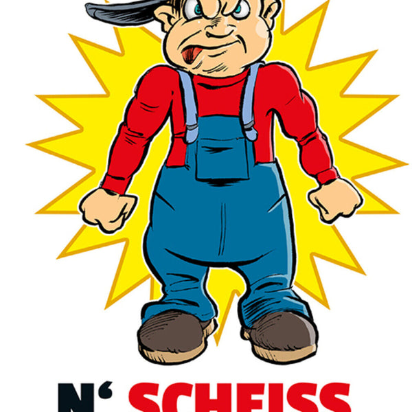 Schild Spruch N' Scheiß muss ich Bartleby Kind Jugendlicher Wut Ärger JW