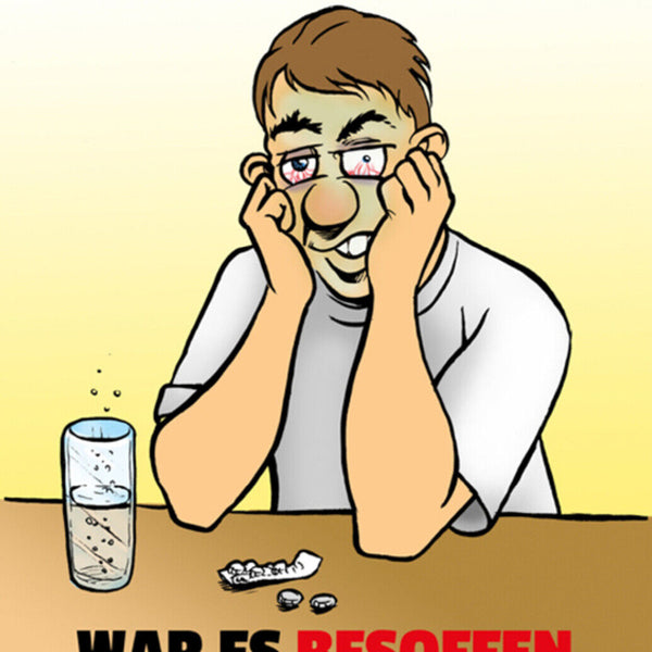 Schild Spruch Nüchtern betrachtet war es besoffen besser Alkohol JW