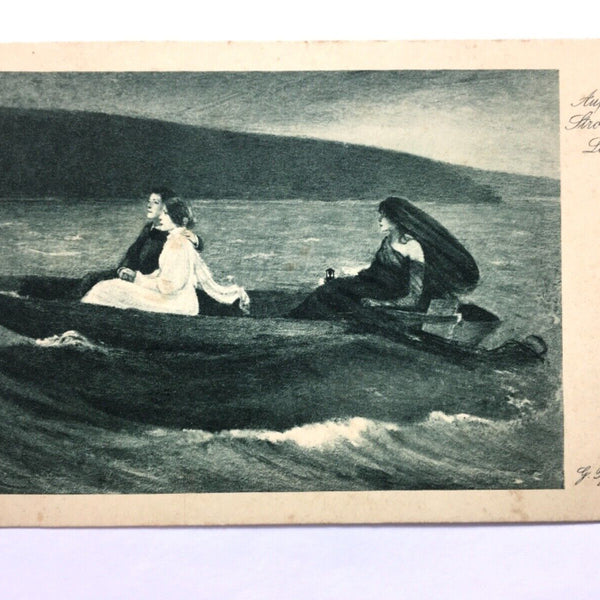 Auf dem Strome des Lebens (G.Tyrahn) - Frauen im Boot - Künstlerkarte 110060 TH