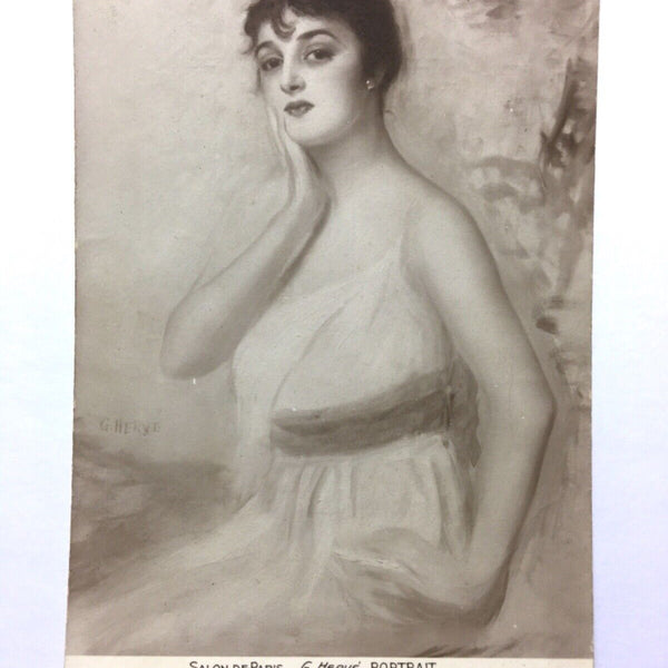 Portrait (G.Herve) - Salon de Paris - Bild einer Frau - Künstlerkarte 110067 TH