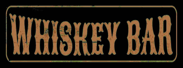 Schild Whiskey Bar Alkohol Lokal Spirituose Trinken Glas 27x10 Blech od.Holz