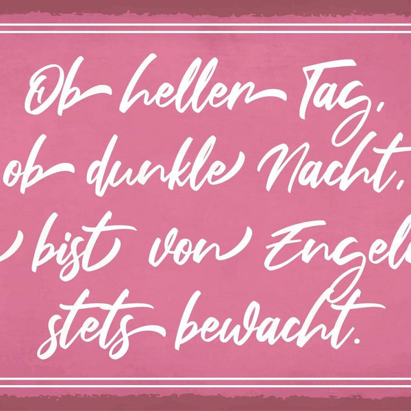 Schild Tag Nacht Engeln Religion Gott Liebe 12x18 / 20x30 / 30x40 Blech od. Holz