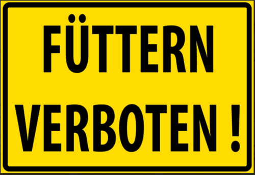 Nostalgie Sprüche Schild Tiere Füttern Verboten  20x30