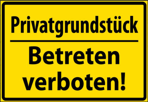 Nostalgie Spruch Schild  Eigentum Privatgrundstück Betreten verboten 20x30