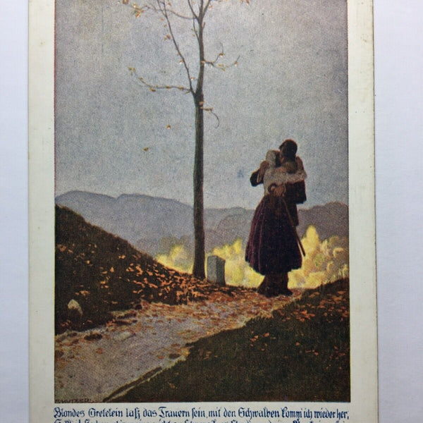 Deutscher Schulverein - Blondes Gretelein - Umarmung / Künstlerkarte 30125 TH