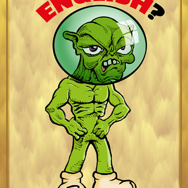 Schild Spruch Do you speak English? See i so out? Sprichst du englisch? Sehe JW