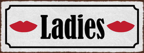 Schild Ladies Damen Frauen Umkleide Raum WC Toilette Klo 27x10 Blech od.Holz