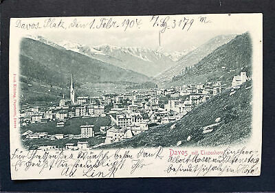 Davos mit Tinzenhorn Prägekarte 80240